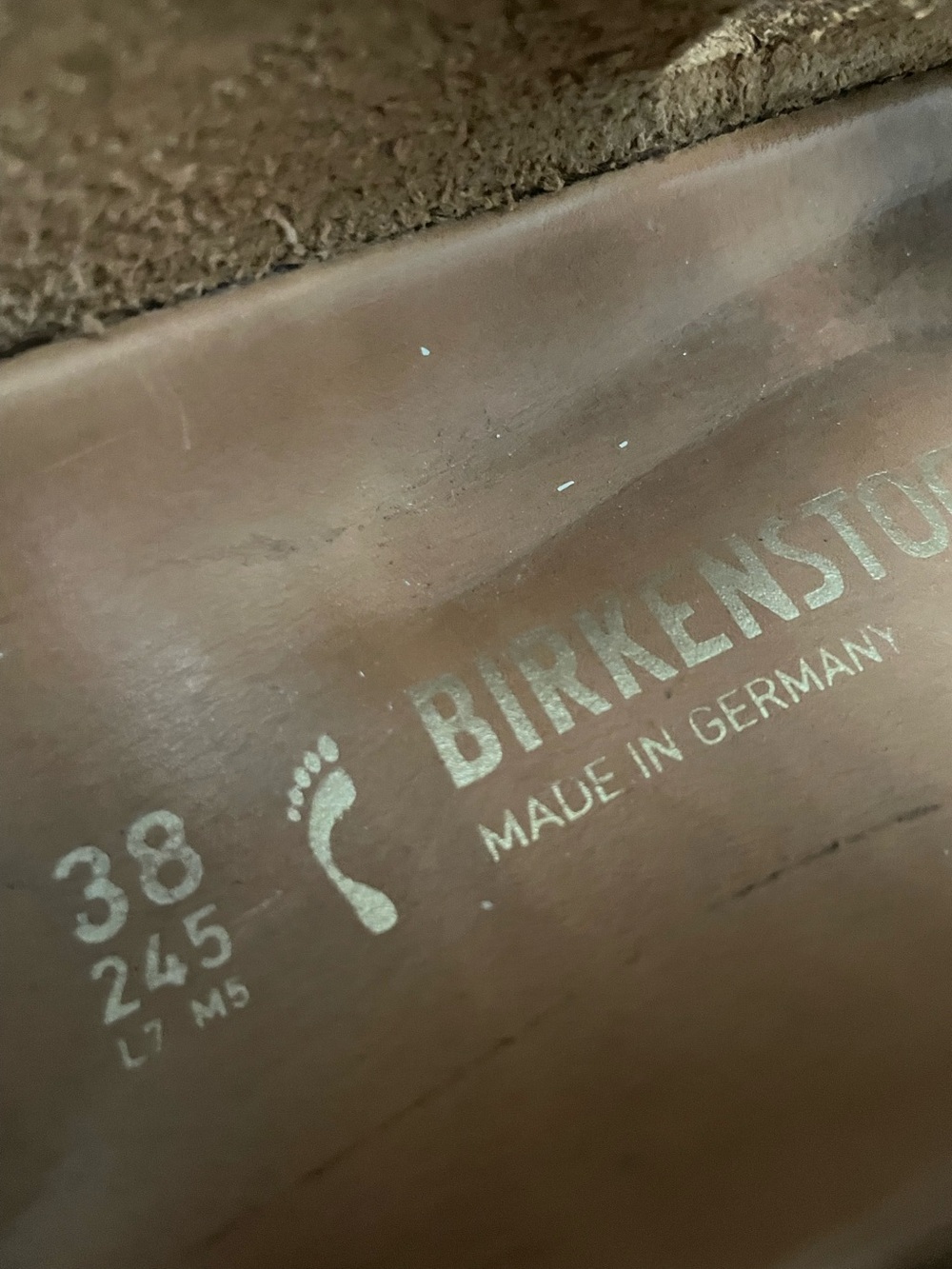 Birkenstock Big Buckle Milano Cognac Brown Oiled Leather Size 38 Gold Buckles - Picture 10 of 12